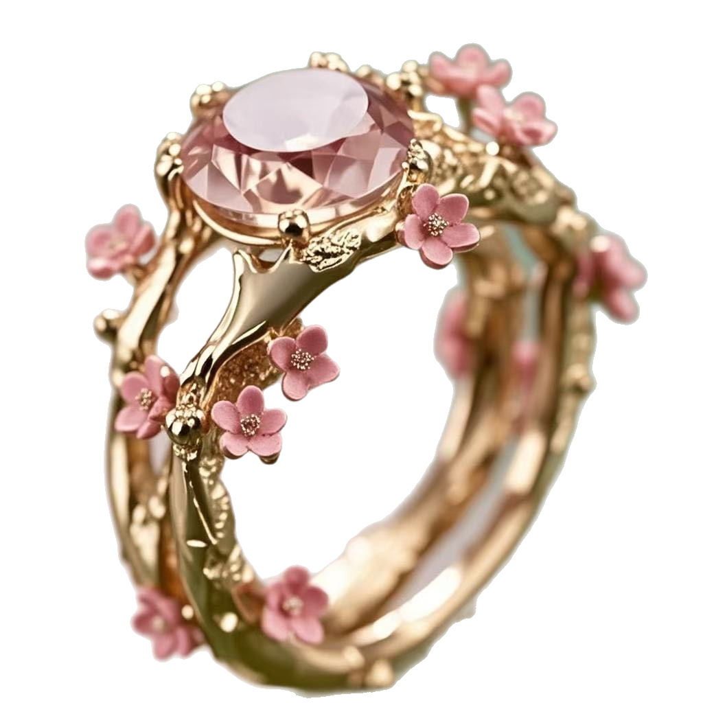 Hot Sale  Style Flower Ring, Fashion Personalized Ins Style Ladies Finger Ring - Image 4