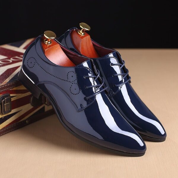 Men Leather Shoes Men Business Casual Dress Shoes Business Casual Leather Shoes Slip-on Black Driving Shoe For Men - Image 20