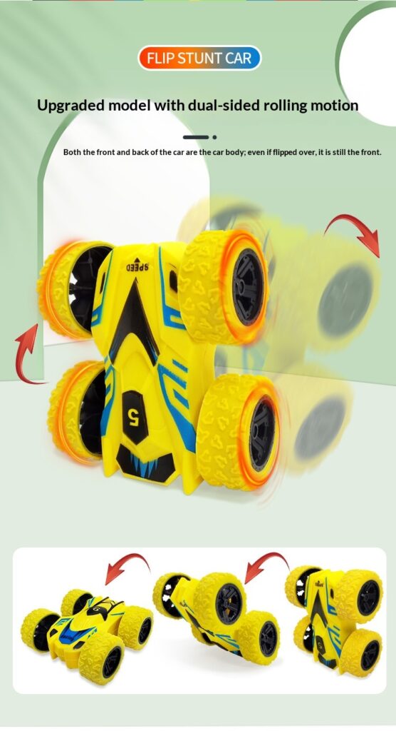 Inertia-powered Double-sided Rolling Off-road Vehicle For Kids