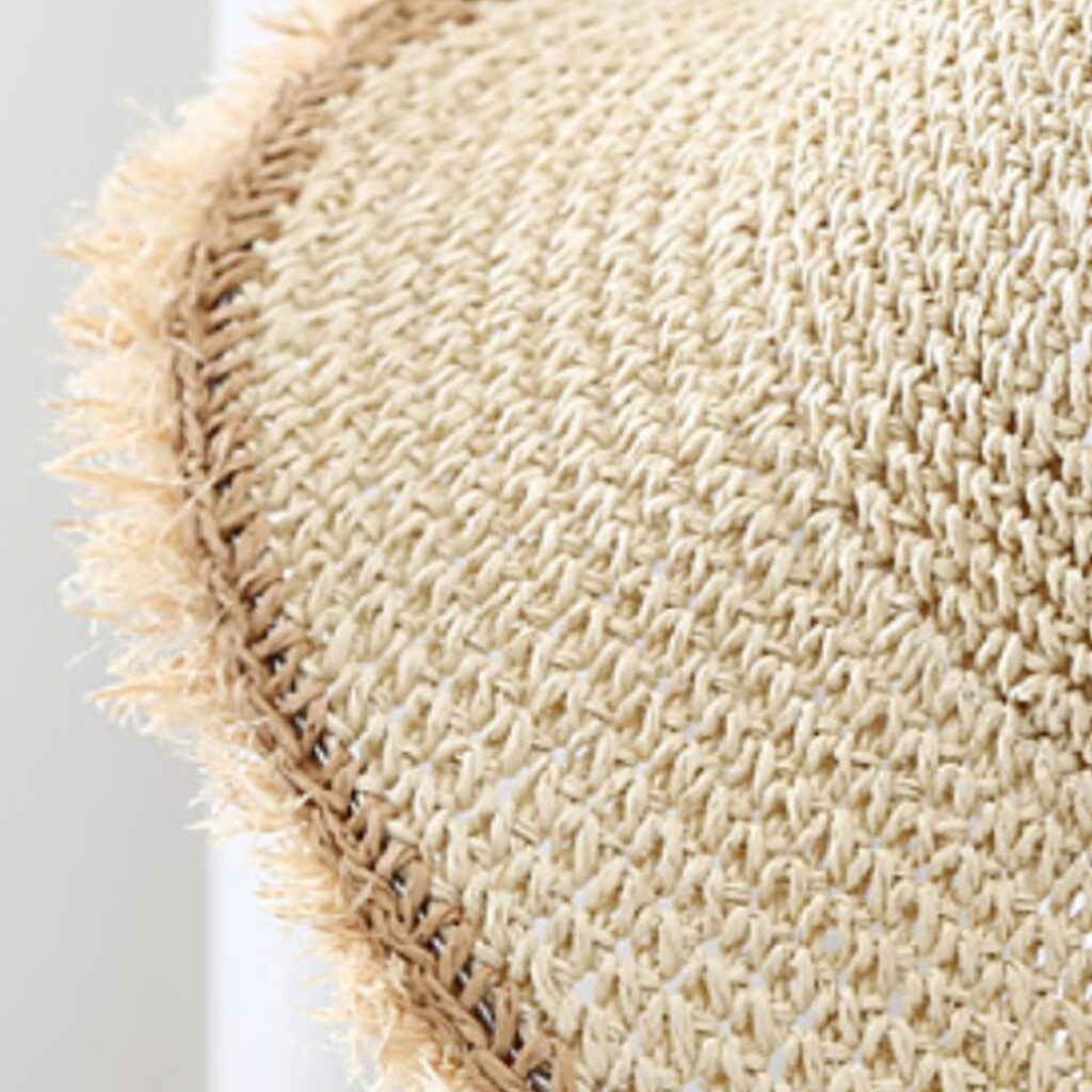 The Korean Version Of The Wide-brimmed, Fringed, Woven Straw Hat, Sun Hat, Round-top Fisherman's Hat, Beach Vacation Hat, And Sandcastle Hat Is Suitable For Vacations.