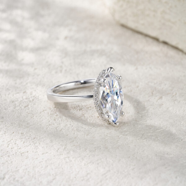 Engraved With Top-quality Moissanite, This Luxurious And Fashionable Minimalist Jewelry Set Features Exquisite Silver Accessories For Ladies. Made Of S925 Silver With Electroplated Platinum. - Image 5