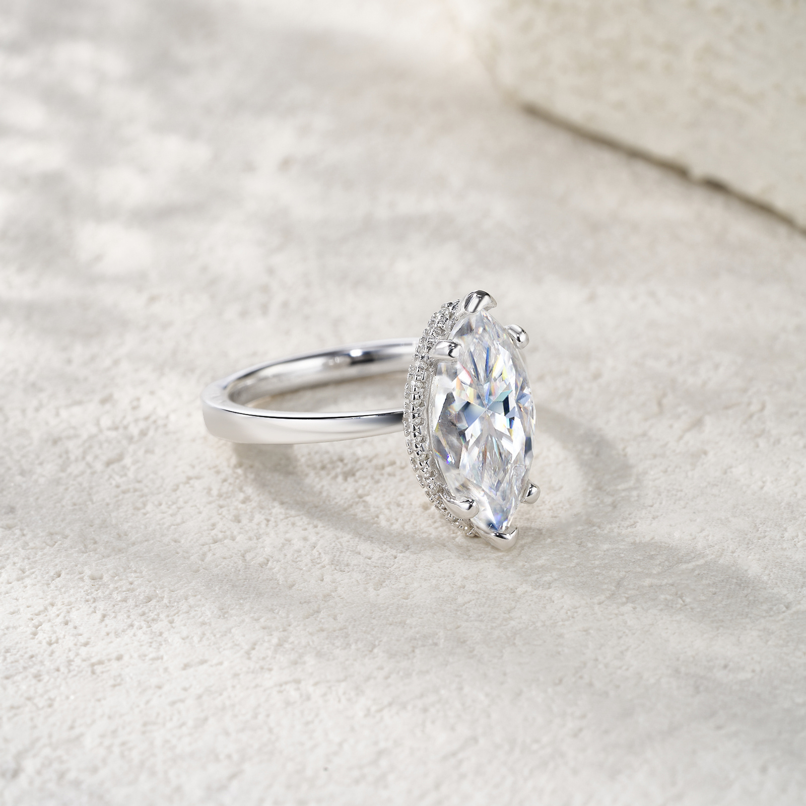 Engraved With Top-quality Moissanite, This Luxurious And Fashionable Minimalist Jewelry Set Features Exquisite Silver Accessories For Ladies. Made Of S925 Silver With Electroplated Platinum. - Image 5