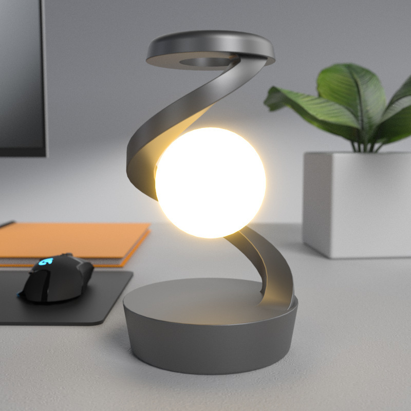 Rotating Moon Desk Lamp With Phone Wireless Charging Sensor Control Table Lamps Decorative Desktop Lamp Small Night Lamp Home Decor - Image 17