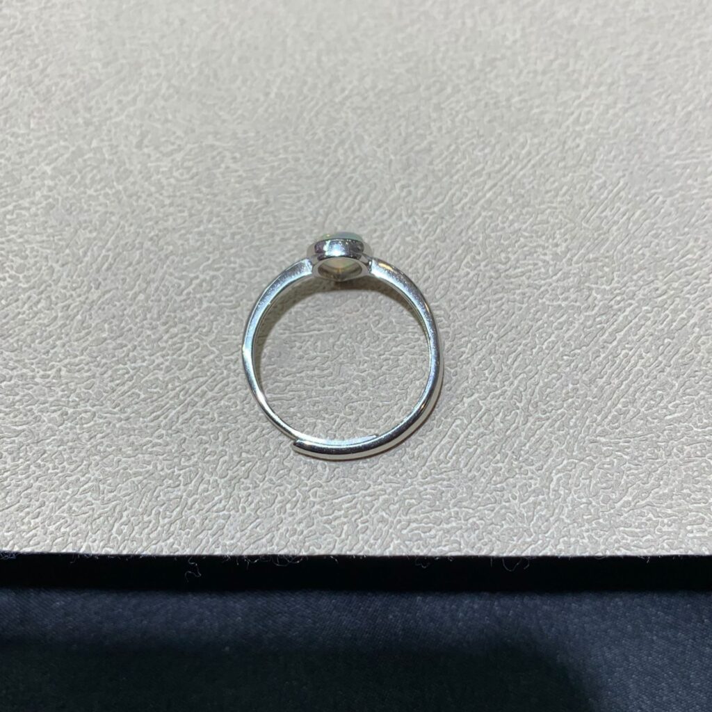 Natural Opal Ring, S925 Silver Setting, Minimalist Water-drop Shape, Opal Ring