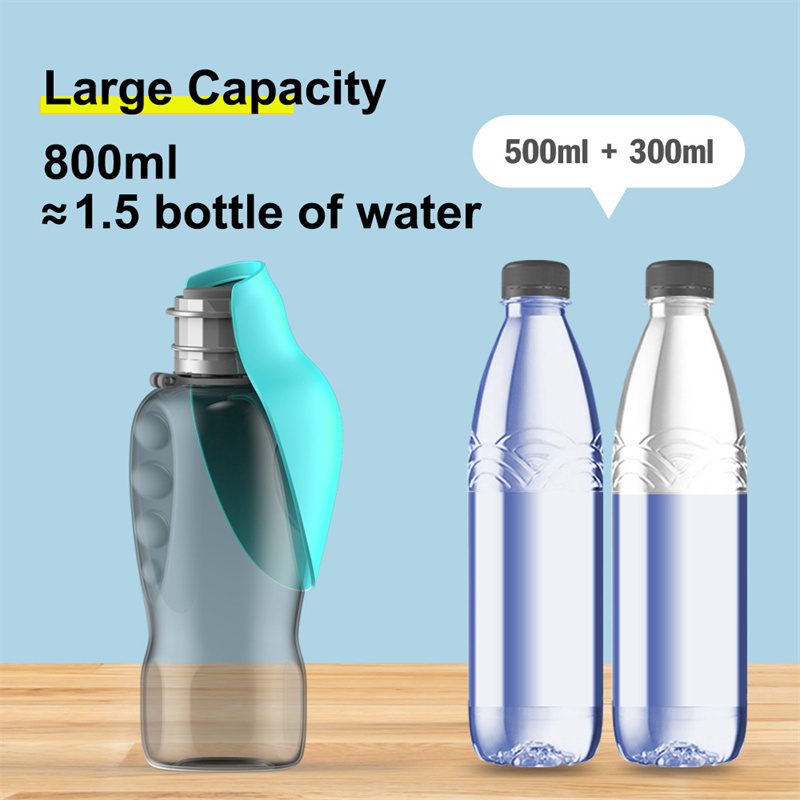 800ml Dogs Water Bottle Portable High Capacity Leakproof Pet Foldable Drinking Bowl Golden Retriever Outdoor Walking Supplies Pet Products - Image 7