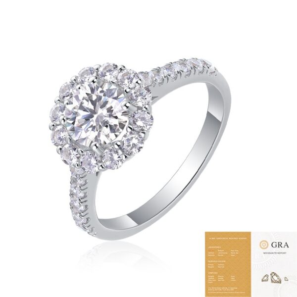 Moissanite Light Luxury Ring Women Do Not Fade - Image 5
