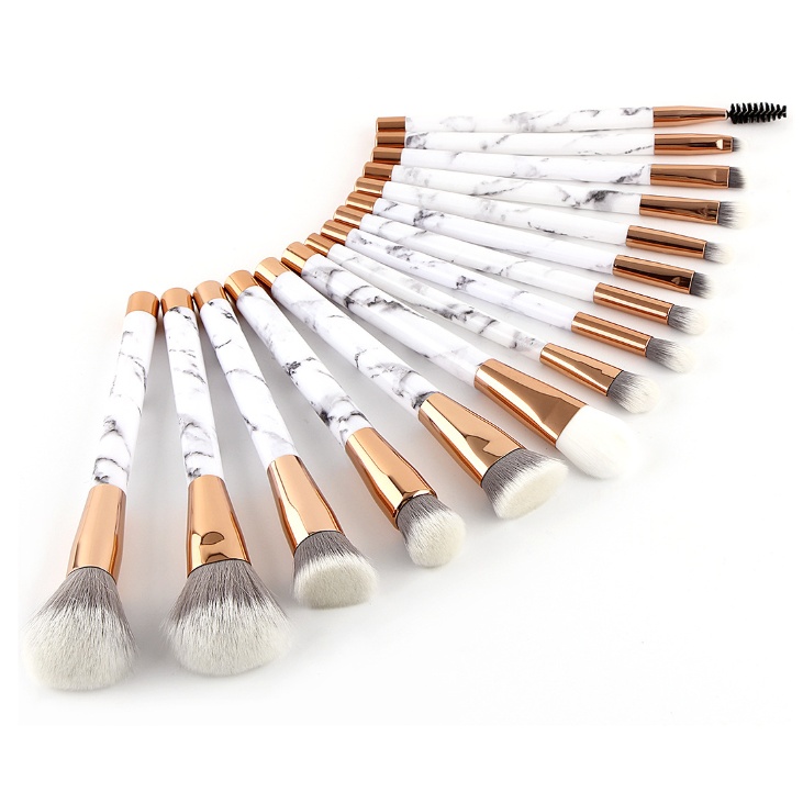 11 sets of marble makeup brush with makeup brush beauty makeup kit 11 makeup brush sets - Image 1