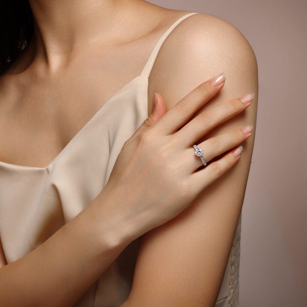 1-carat Luxury Fashion Minimalist Trend Jewelry Ring Set With Top-quality Morganite, Made Of S925 Silver With Electroplated Platinum, Suitable For Ladies.