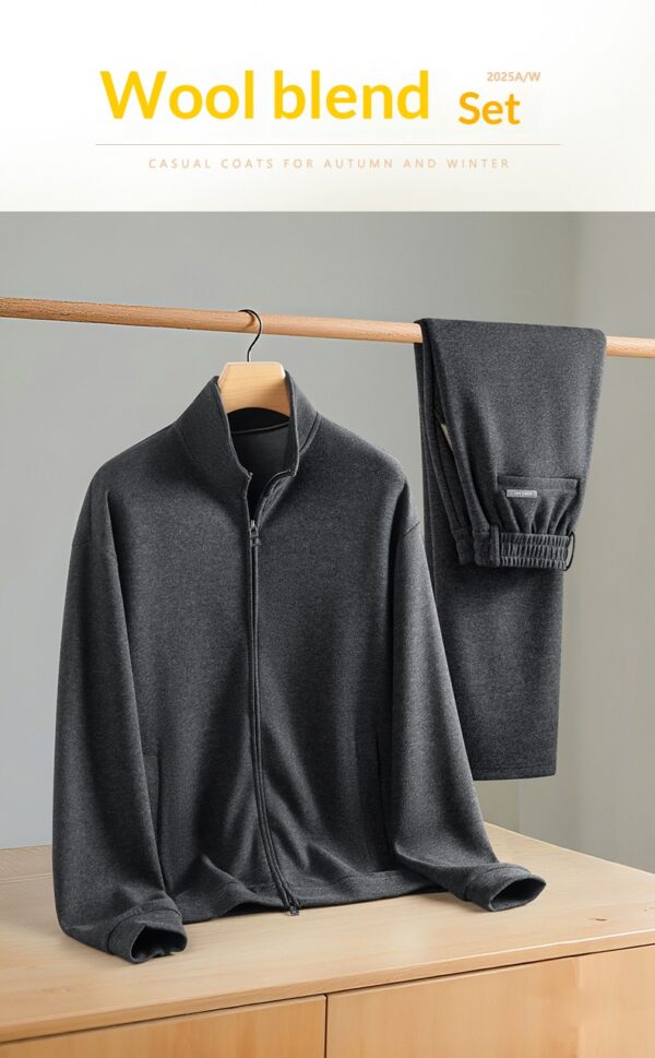 Men's Fashion Casual Stand-Collar Sweatshirt Sports Suit - Image 13