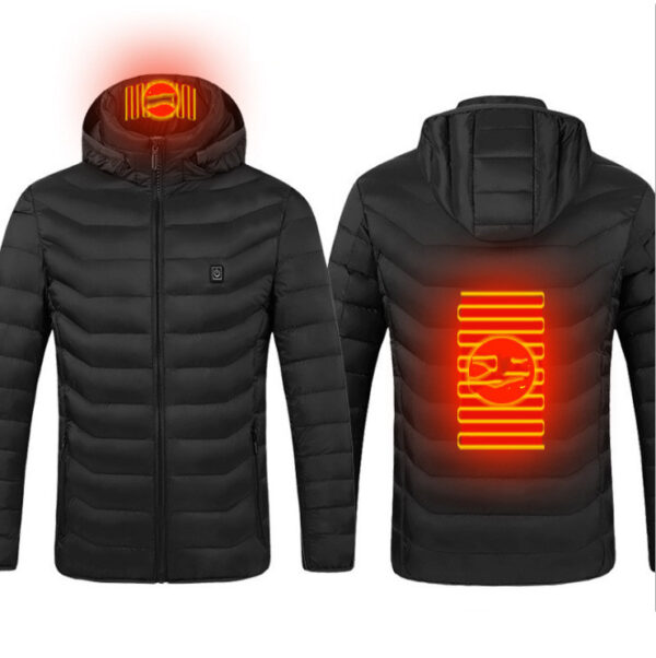 Winter Heated Jacket USB Electric Cotton Coat Zip-up Heater Thermal Clothing Heating Vest For Men - Image 34