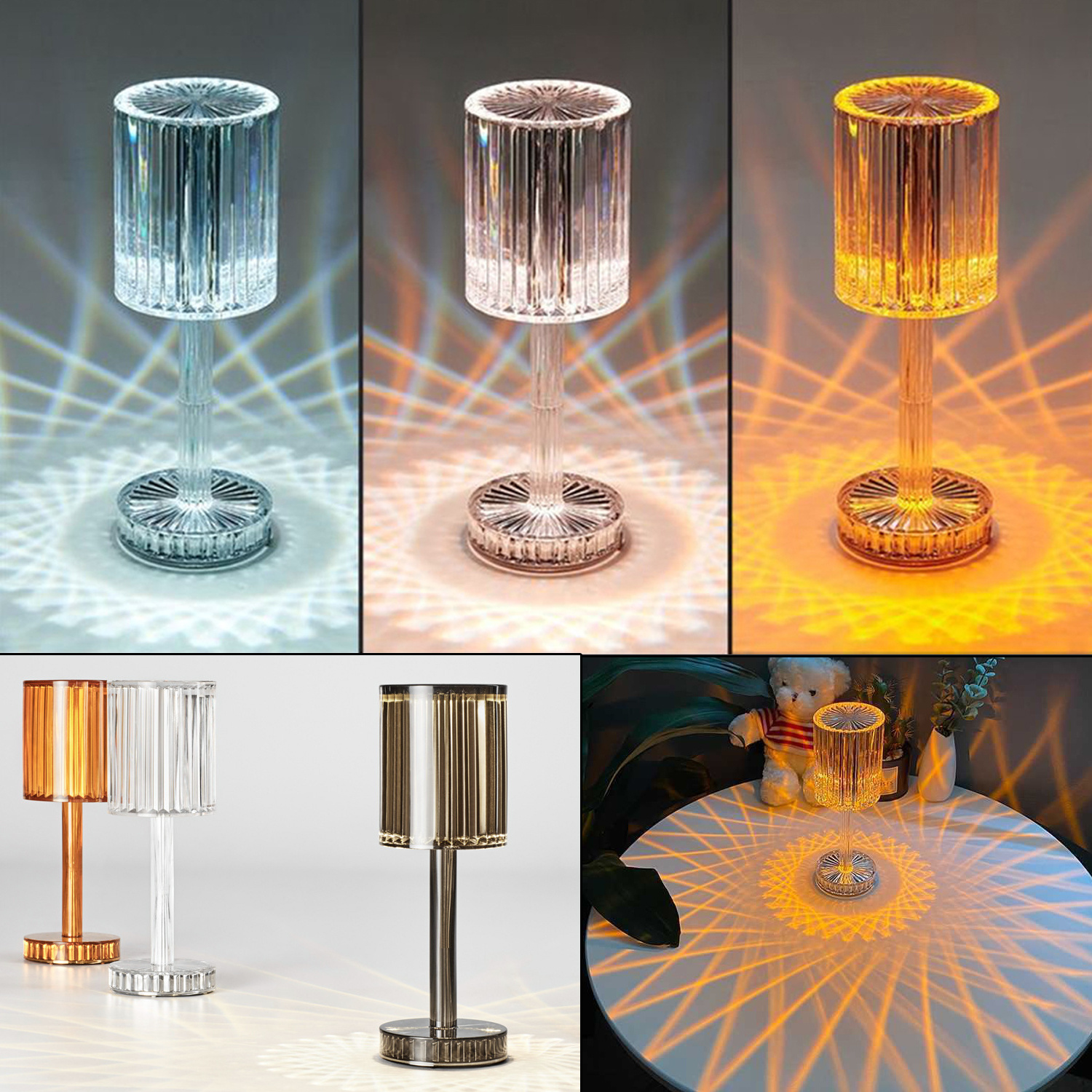 New Crystal Table Lamp Hotel Decoration Diamond Romantic Warm Led For Home Decor Romantic Gift Night Light - Image 1
