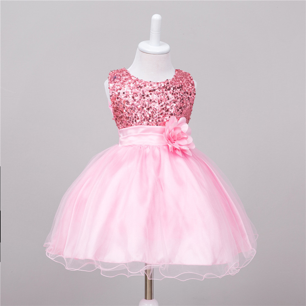 Baby Sequin Dress Flower Girl Wedding Princess Dress - Image 57