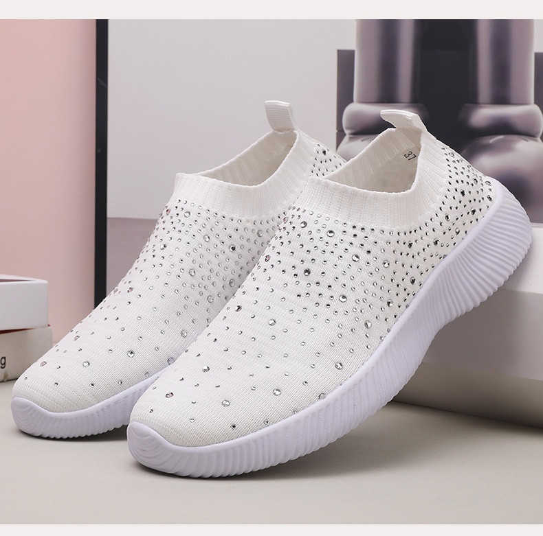 Plus-size Lightweight MD-soled Flyknit Stretchy Casual Shoes