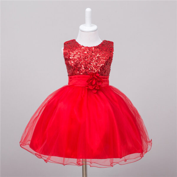 Baby Sequin Dress Flower Girl Wedding Princess Dress - Image 66