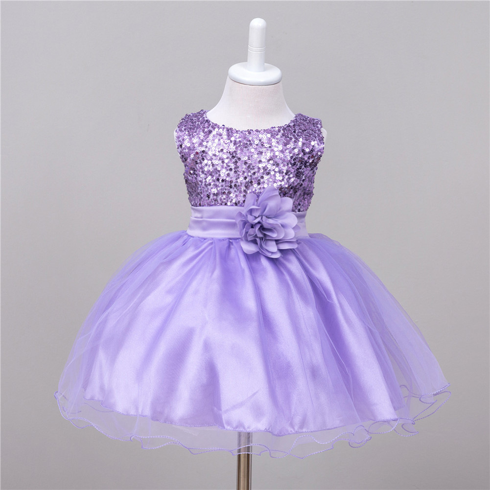Baby Sequin Dress Flower Girl Wedding Princess Dress - Image 60