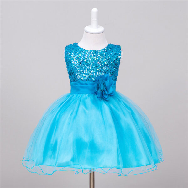 Baby Sequin Dress Flower Girl Wedding Princess Dress - Image 43