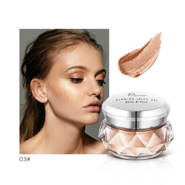 Face Highlighter Jelly Gel Mermaid Eyeshadow Glow Body Glitter Festival Makeup Iluminador Gold Liquid Highlighter Bronzer - Image 26