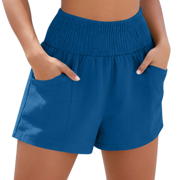 Drawstring Pocket Loose Casual Women's Beach Shorts - Image 8