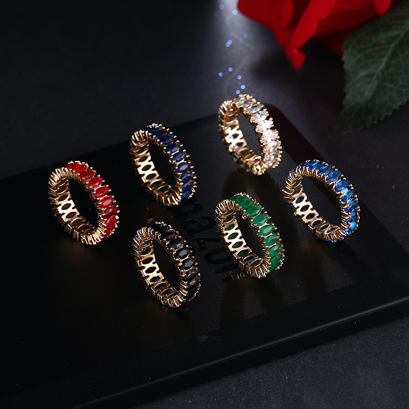 European And American-style Colorful Womens Ring - Image 1