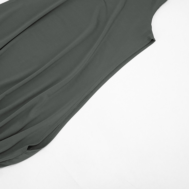 Simple And Elegant Sleeveless Turtleneck Mini Dress For Women - Image 16