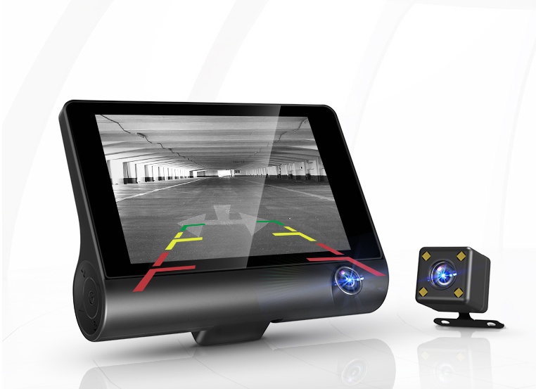 1080P High-definition Three-record Driving Recorder - Image 1