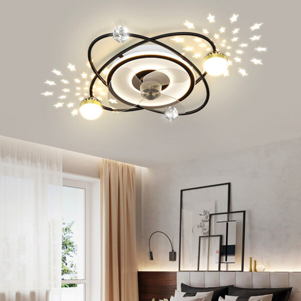 Nordic bedroom decor led lights for room Ceiling fan light lamp restaurant dining room Ceiling fans with lights remote control - Image 5