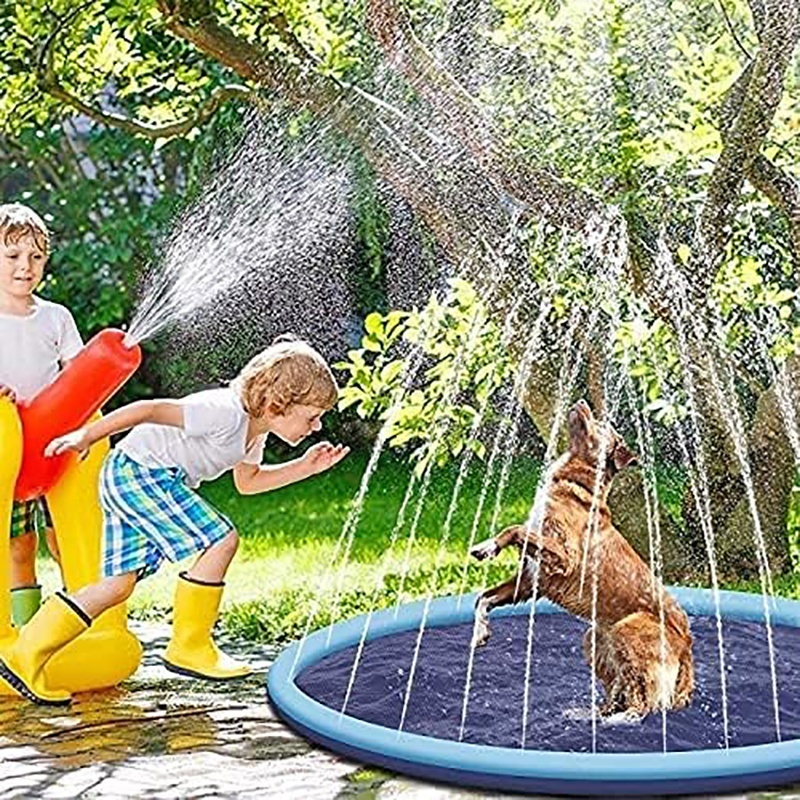 Dog Sprinkler Outdoor Toys Dog Swimming Mat Anti-Slip Dog Pool Splash  Pad - Image 4