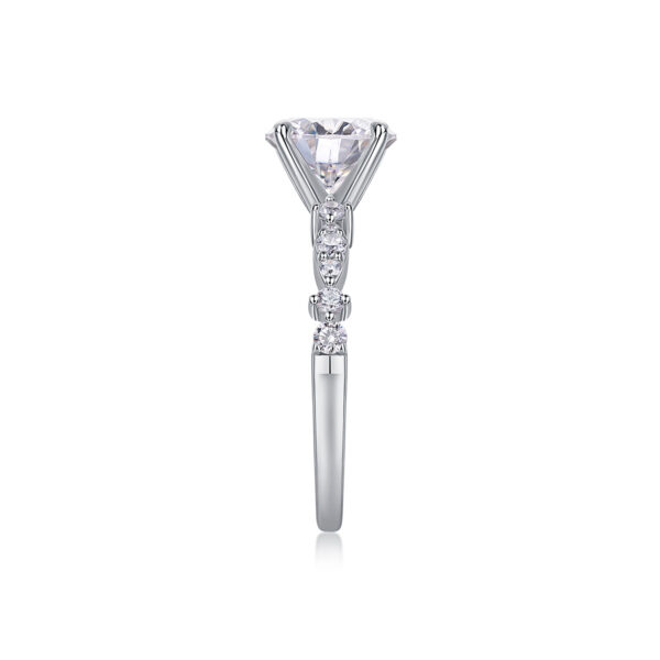 2-carat Luxury Fashion Minimalist Trend Jewelry Silver Ring Set With Top-quality Moissanite, Made Of S925 Silver With Electroplated Platinum. - Image 7