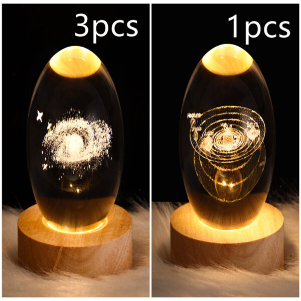 LED Night Light Galaxy Crystal Ball Table Lamp 3D Planet Moon Lamp Bedroom Home Decor For Kids Party Children Birthday Gifts - Image 54