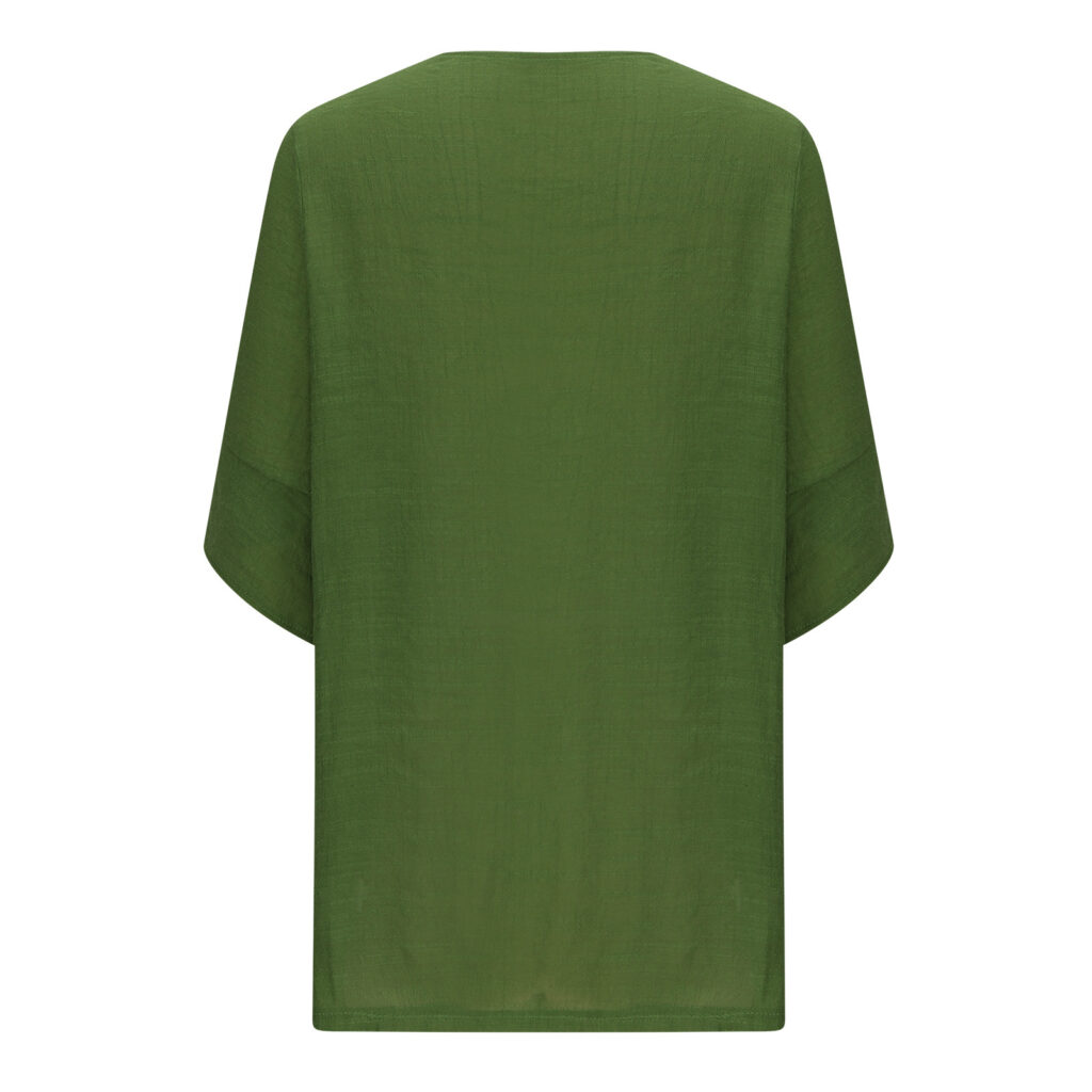 SpringSummer Casual Mid-Sleeve Solid-Color Thin Outerwear Coat