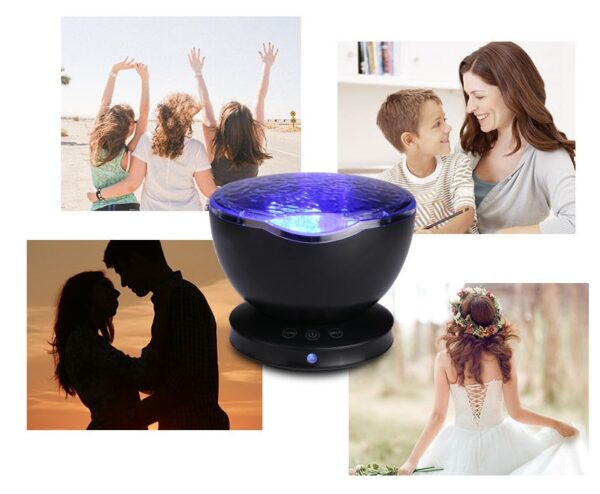 Ocean Wave Projector LED Night Light Remote Control TF Cards Music Player Speaker Aurora Projection - Image 10