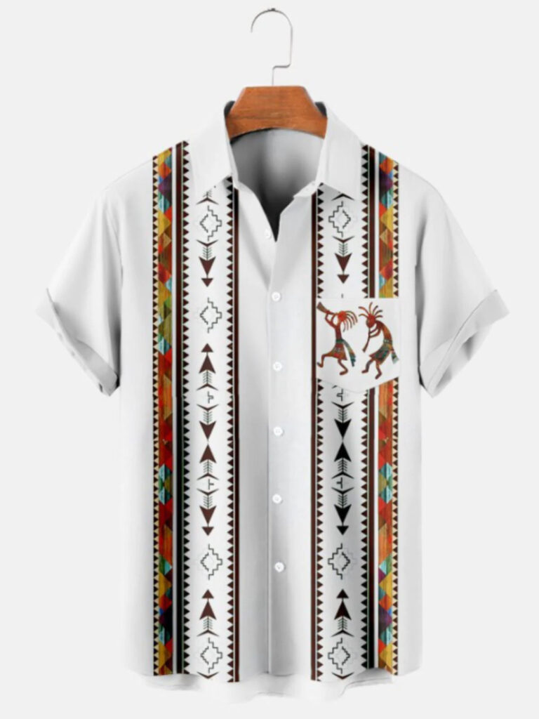 Men's Striped Fashionable Loose Short-Sleeve Shirt