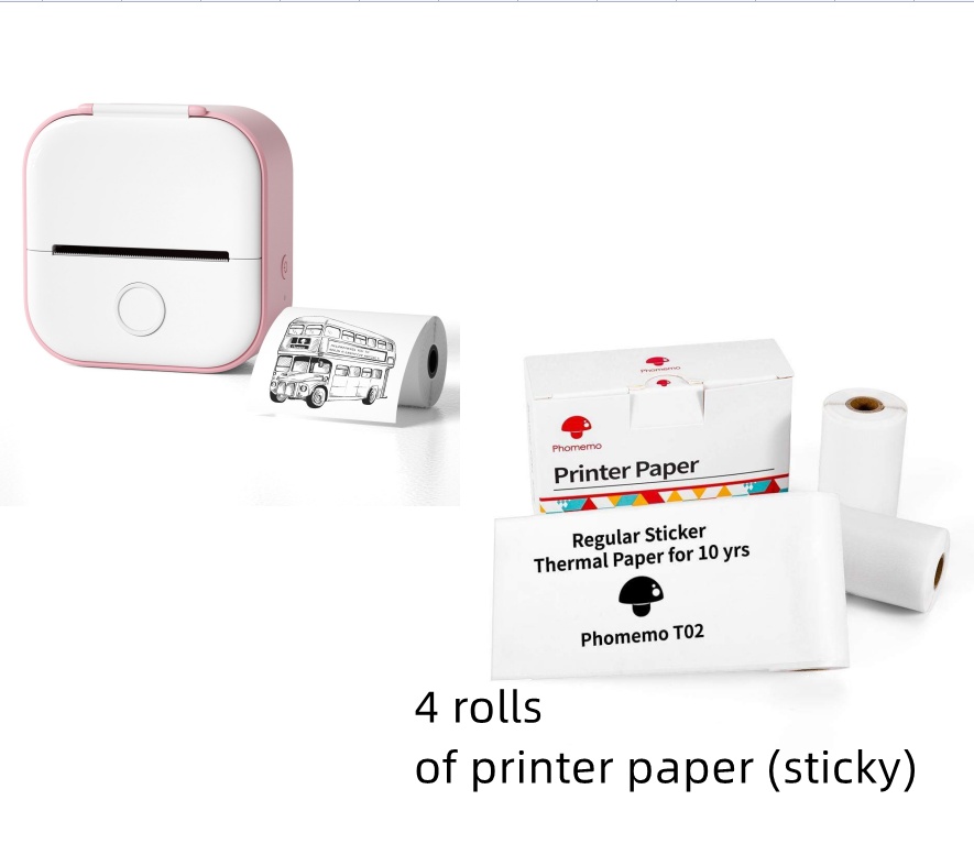 Portable Mini Thermal Label Printer Home Photo Printer Student Wrong Question Printer Bluetooth-compatible Mini Label Printer Price Tag - Image 43