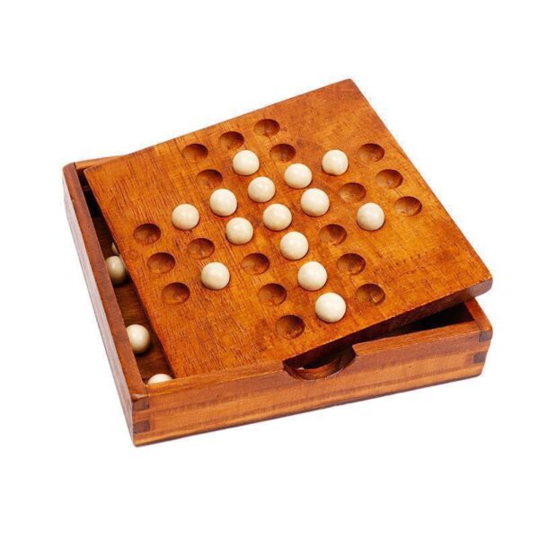 Yellow Wooden Kongming Chessboard Classic Strategy Game Board - Image 4