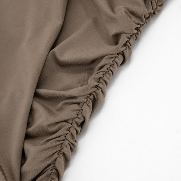 Designer Deep V-Neck Sleeveless Pleated Dress For Women - Image 15