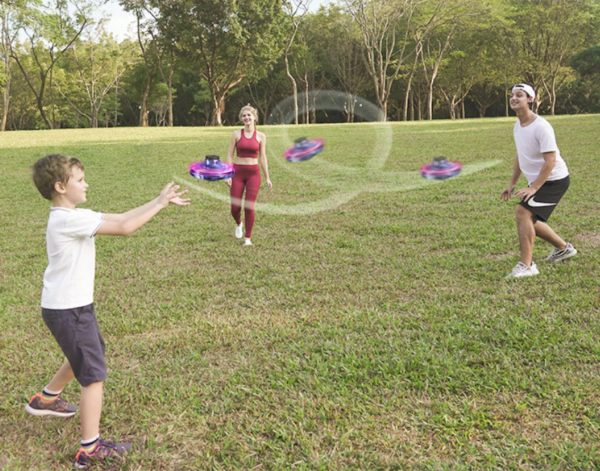 Mini Fingertip Gyro Interactive Decompression Toy Drone LED UFO Type Flying Helicopter Spinner Toy Kids - Image 17