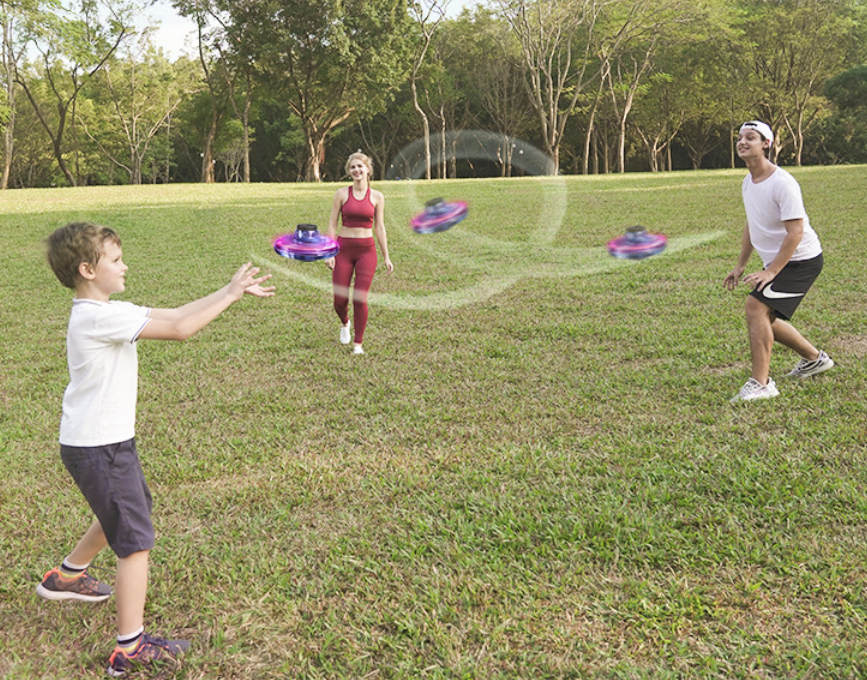 Mini Fingertip Gyro Interactive Decompression Toy Drone LED UFO Type Flying Helicopter Spinner Toy Kids - Image 17