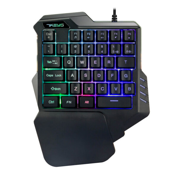 One-Handed Mechanical Gaming Keyboard RGB Backlit Portable Mini Gaming Keypad Game Controller - Image 9