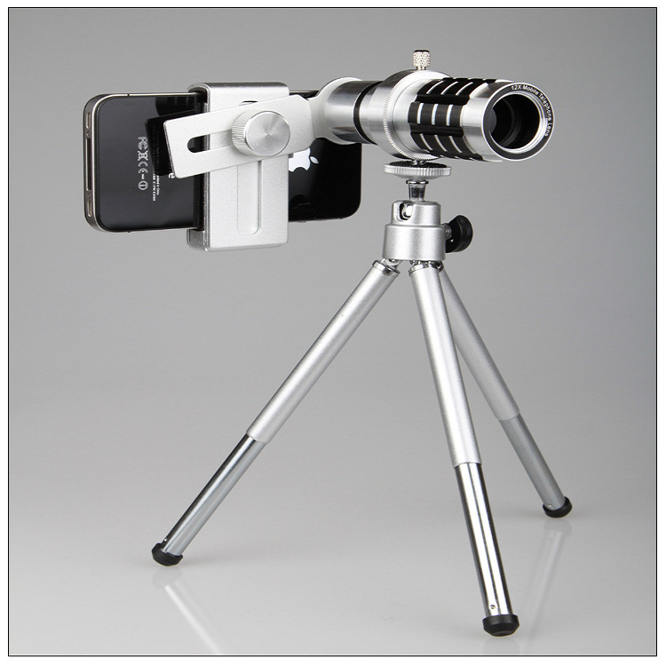 12X mobile telescope general 12 times long focal camera lens with three foot travel universal universal omnipotent - Image 1