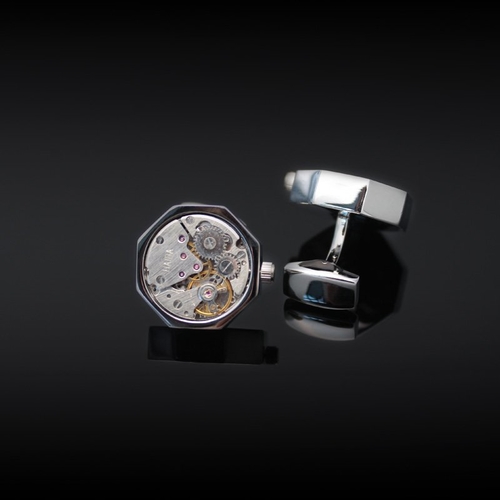 Octagonal Watch Engine Cufflinks - Image 4