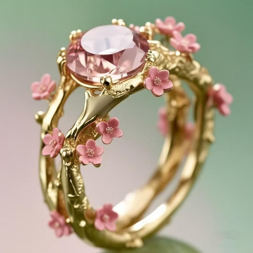 Hot Sale  Style Flower Ring, Fashion Personalized Ins Style Ladies Finger Ring - Image 1
