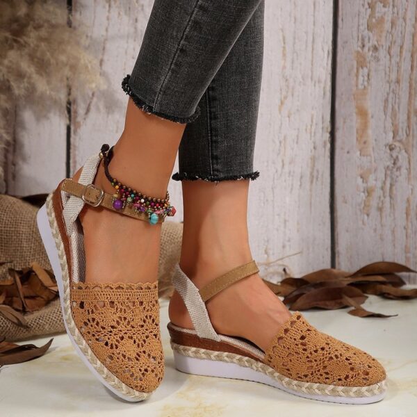 Women's Outerwear Hemp Rope Lace Casual Sandals - Image 8