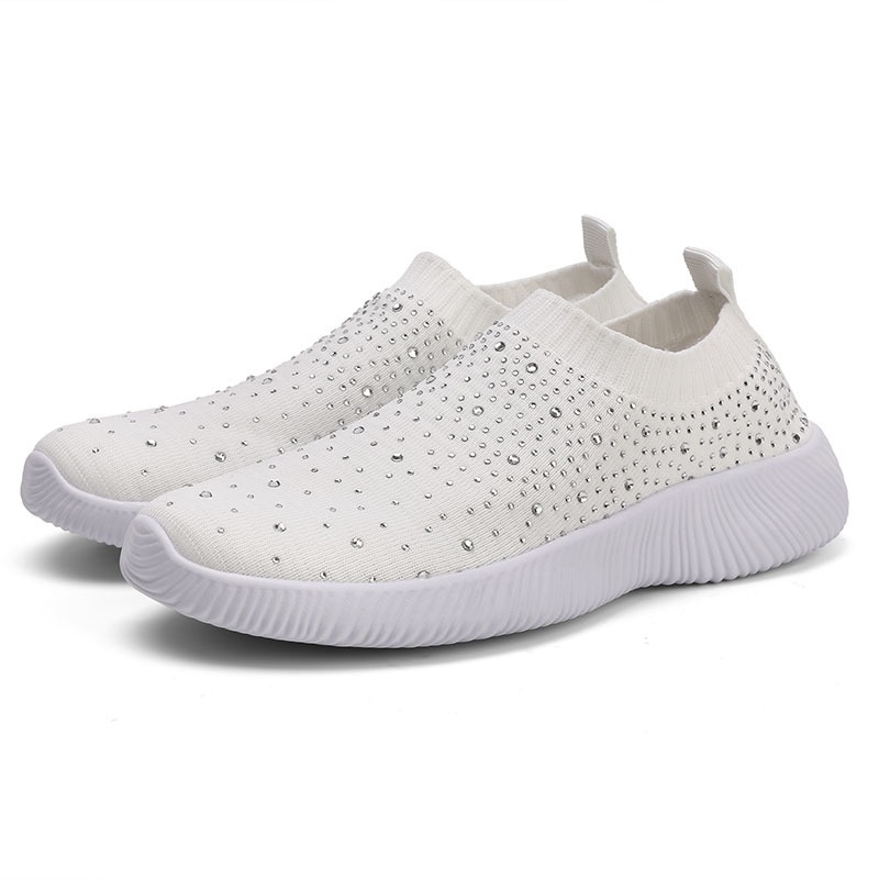 Plus-size Lightweight MD-soled Flyknit Stretchy Casual Shoes