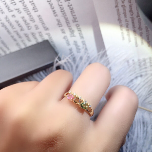 Womens Simulated Colorful Ruby Open End Ring - Image 7