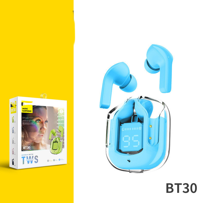 New Mini Transparent Wireless Bluetooth Headset Digital Display ENC Noise Reduction True Wireless Sports Music - Image 9