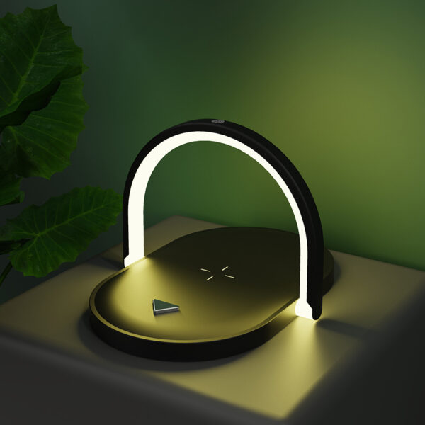 3 In 1 Foldable Wireless Charger Night Light Wireless Charging Station Stonego LED Reading Table Lamp 15W Fast Charging Light - Image 4