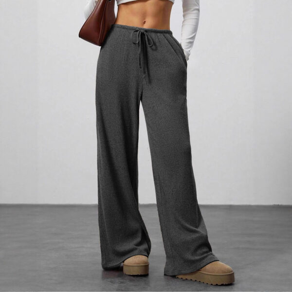 Women's Solid-color Casual Straight-leg Pants