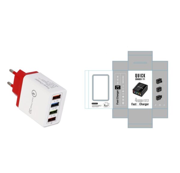 USB Charger Quick Charge 3.0 4 Phone Adapter For Tablet Portable Wall Mobile Charger Fast Charger - Image 30