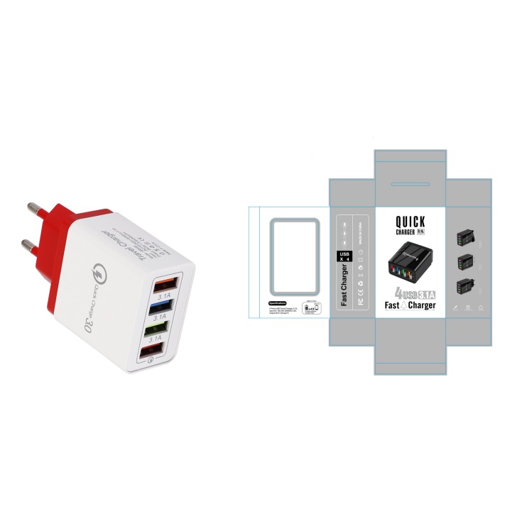 USB Charger Quick Charge 3.0 4 Phone Adapter For Tablet Portable Wall Mobile Charger Fast Charger - Image 30