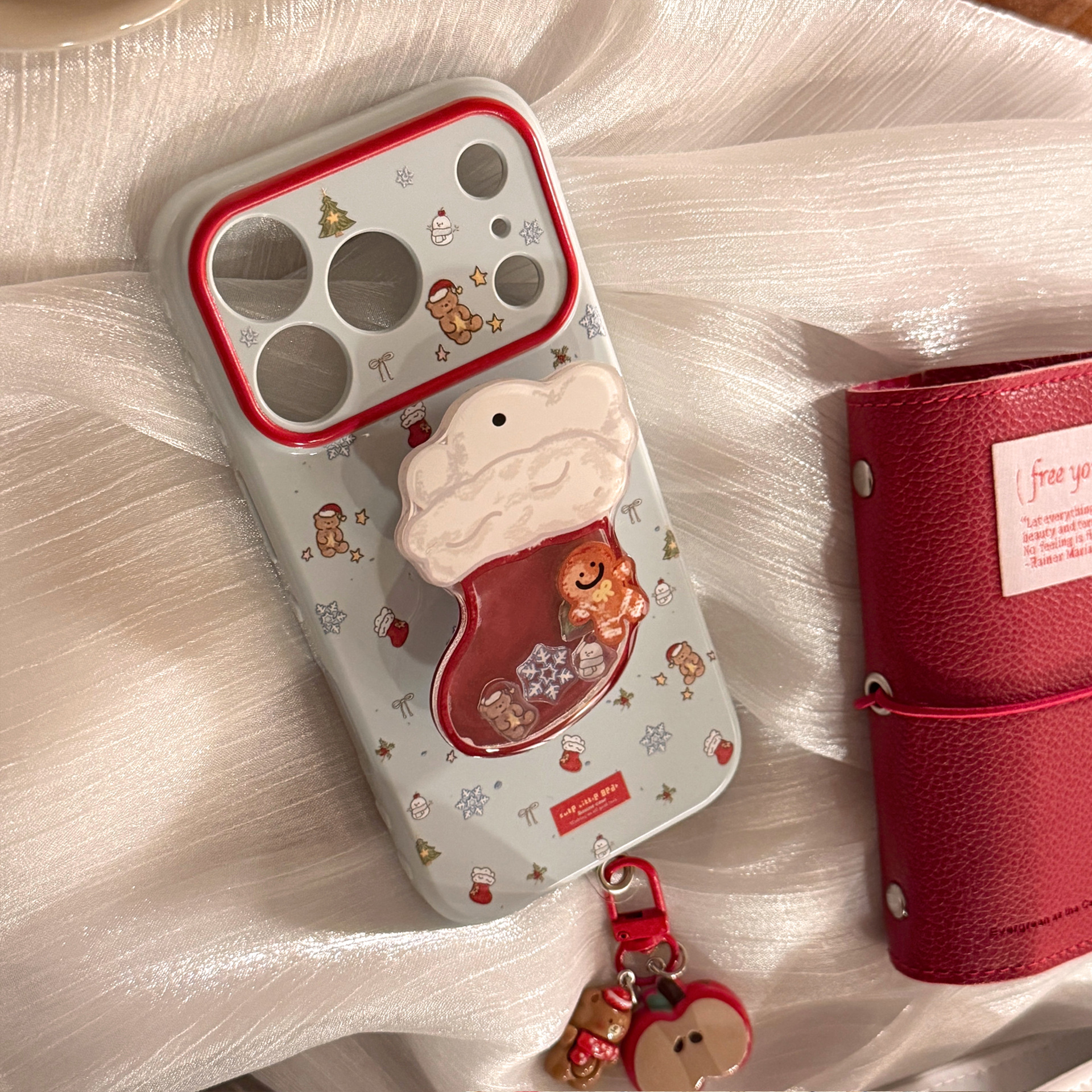Christmas Stocking Shaker Stand Phone Case - Image 12